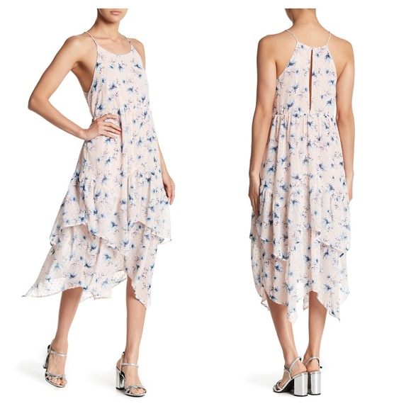 moon river floral midi dress